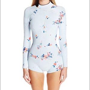 Cynthia Rowley Light Blue Floral Wetsuit
